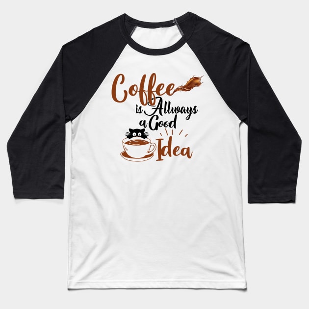 I Like Cats ,Coffee And Maybe 3 People Baseball T-Shirt by RedoneDesignART